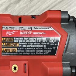 AS-IS Milwaukee FUEL 12V Li-Ion Brushless Cordless Stubby 3/8 in. Impact Wrench Kit