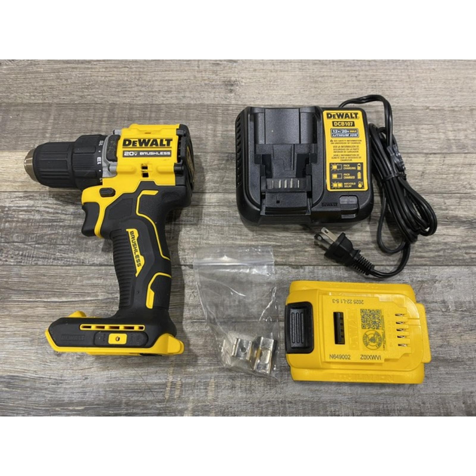 AS-IS DEWALT Atomic 20V Lithium-Ion Cordless Compact 1/2 in. Drill/Driver Kit