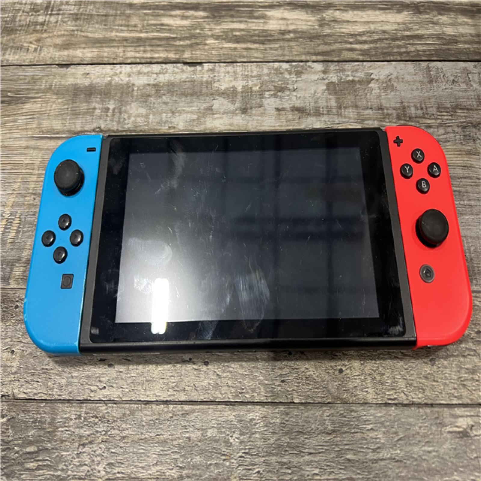 AS-IS Nintendo Switch with Neon Blue and Neon Red Joy-Con