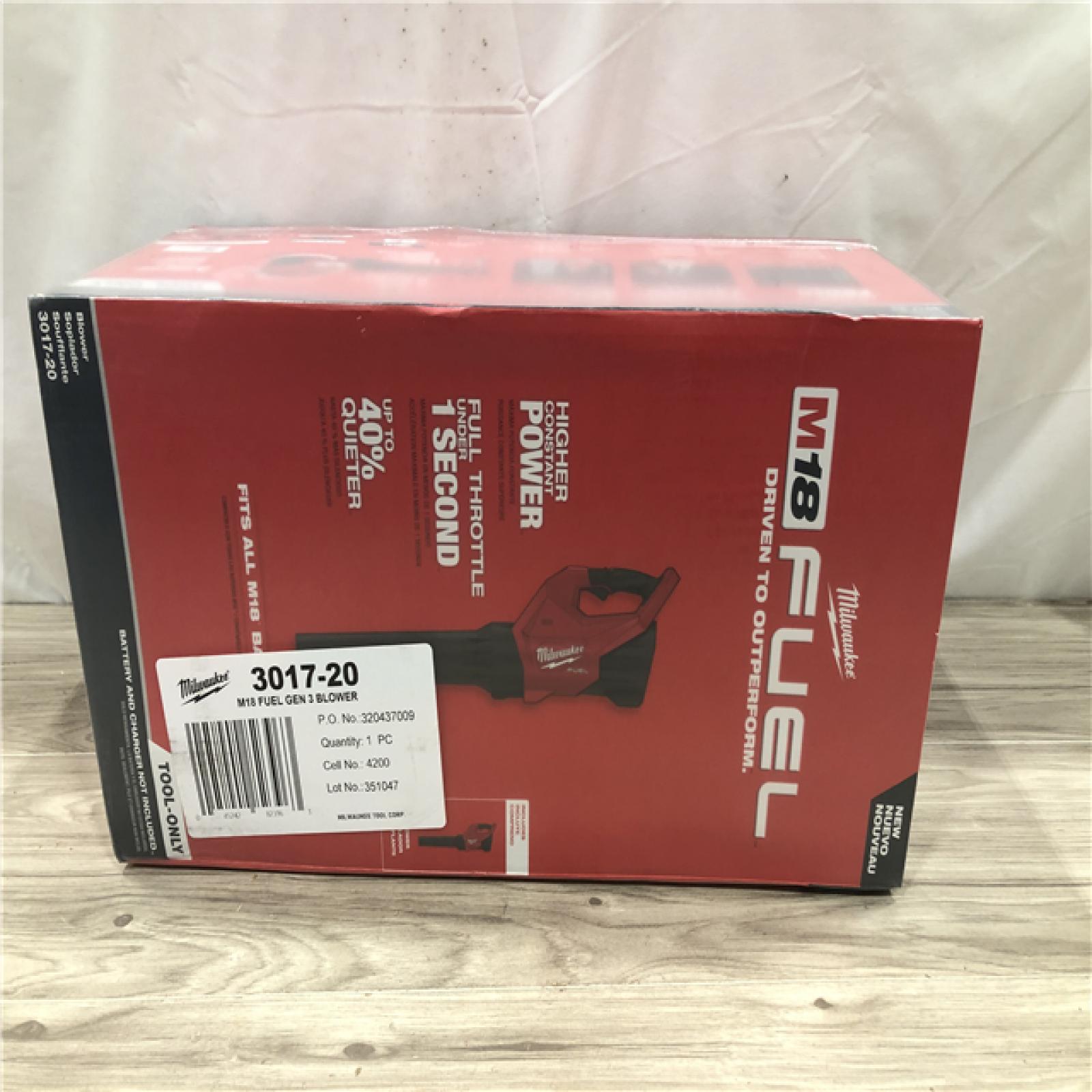 NEW! - Milwaukee M18 FUEL 18V Lithium-Ion Cordless Handheld Blower (Tool-Only)