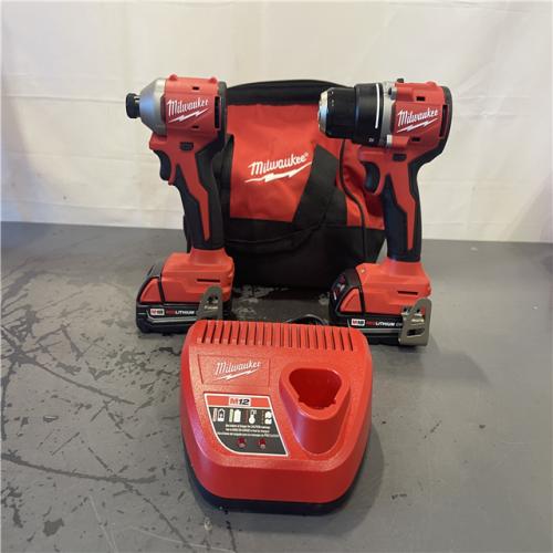 AS-IS- Milwaukee M18 Compact Brushless 2-Tool Combo Kit
