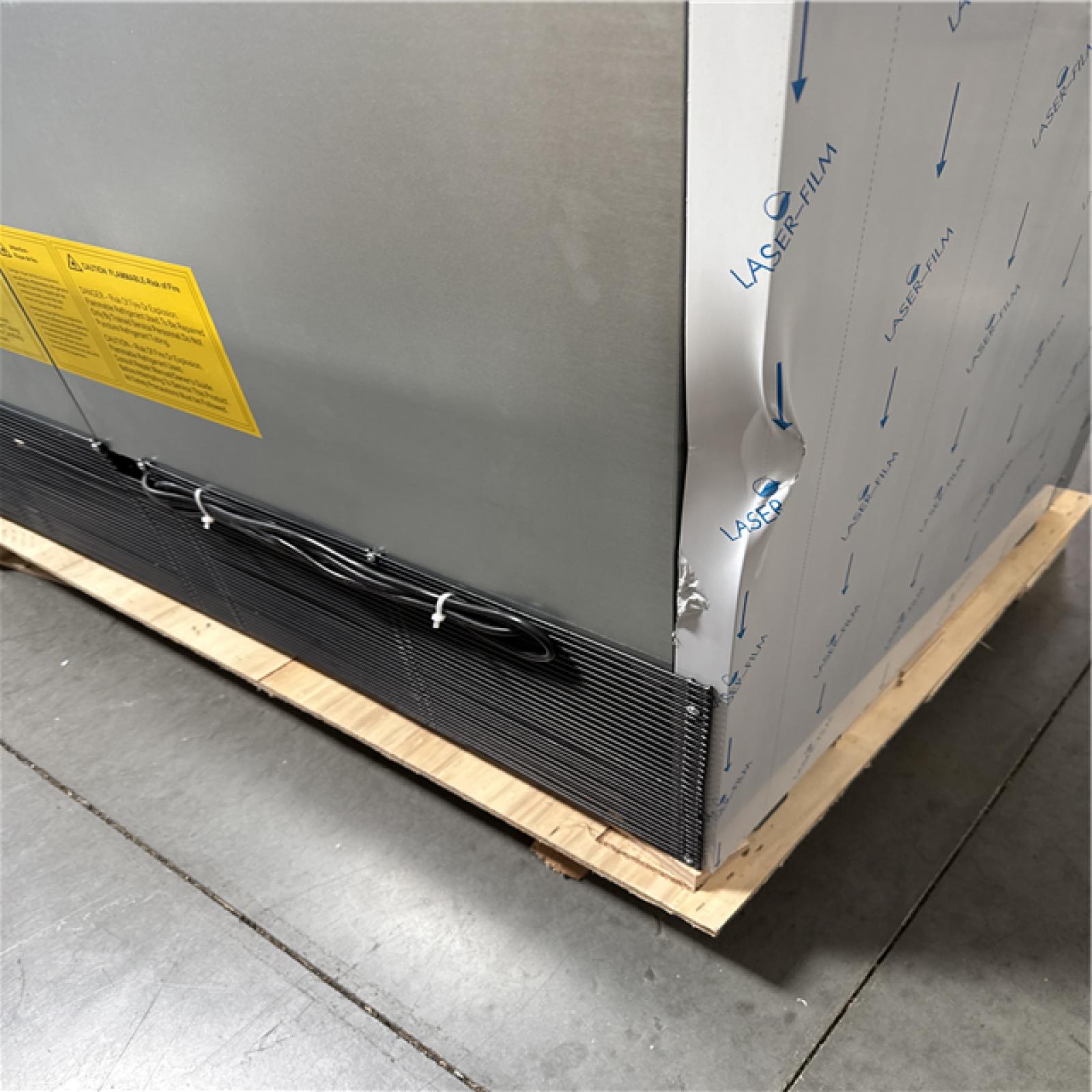 California AS-IS ORIKOOL 54 Commercial Reach-In Feezer in Stainless Steel  2 Solid Doors; Model #ST54BR (Dent on unit)