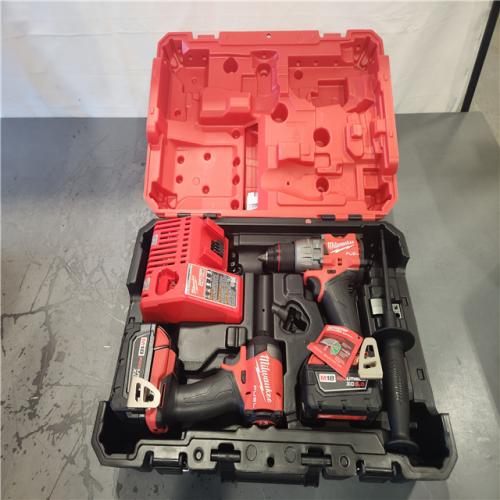 AS-IS- Milwaukee FUEL 18V Lithium-Ion Brushless Cordless Hammer Drill and Impact Driver Combo Kit