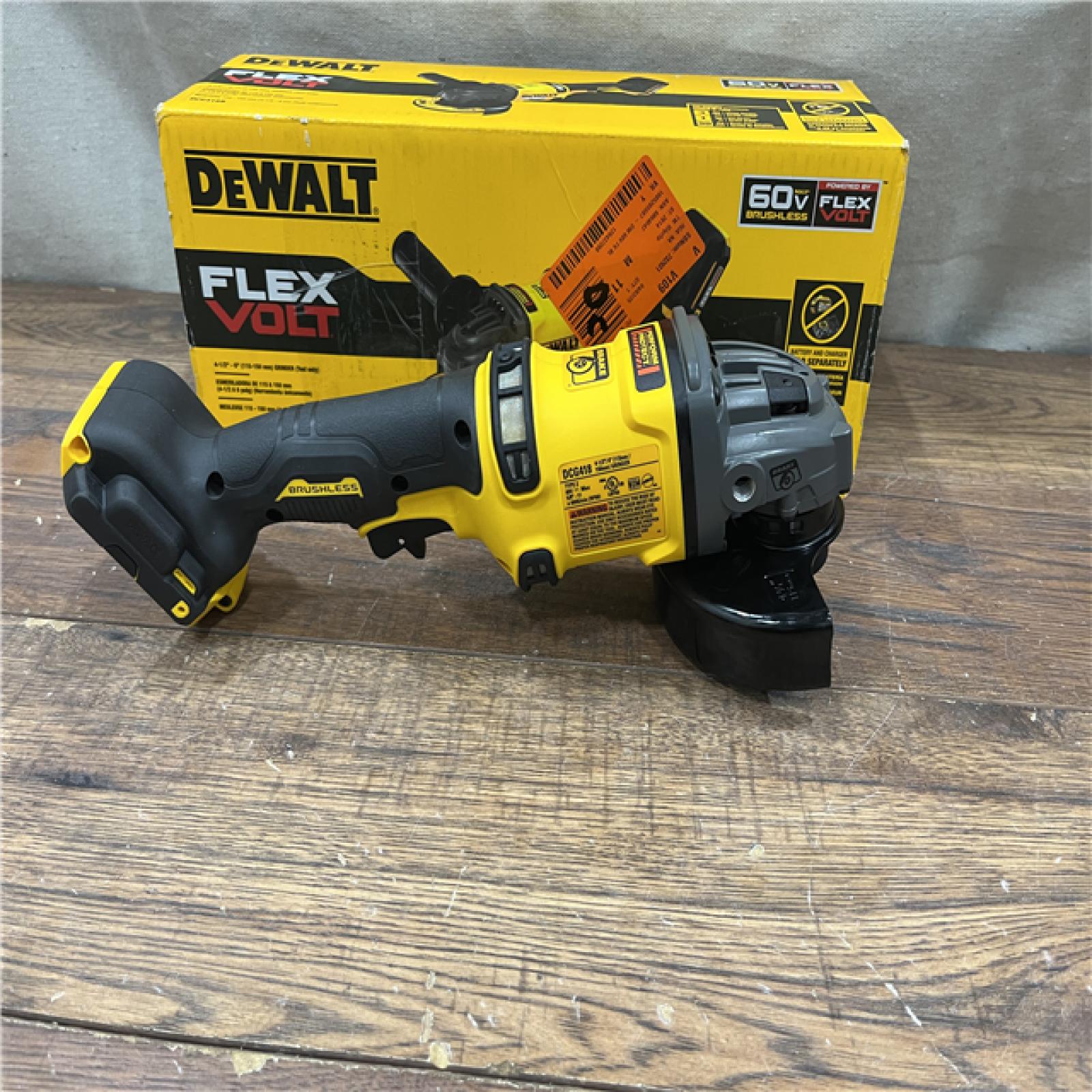 AS-IS DEWALT 60V MAX Cordless Brushless 4.5 in. to 6 in. Small Angle Grinder with Kickback Brake (Tool Only)