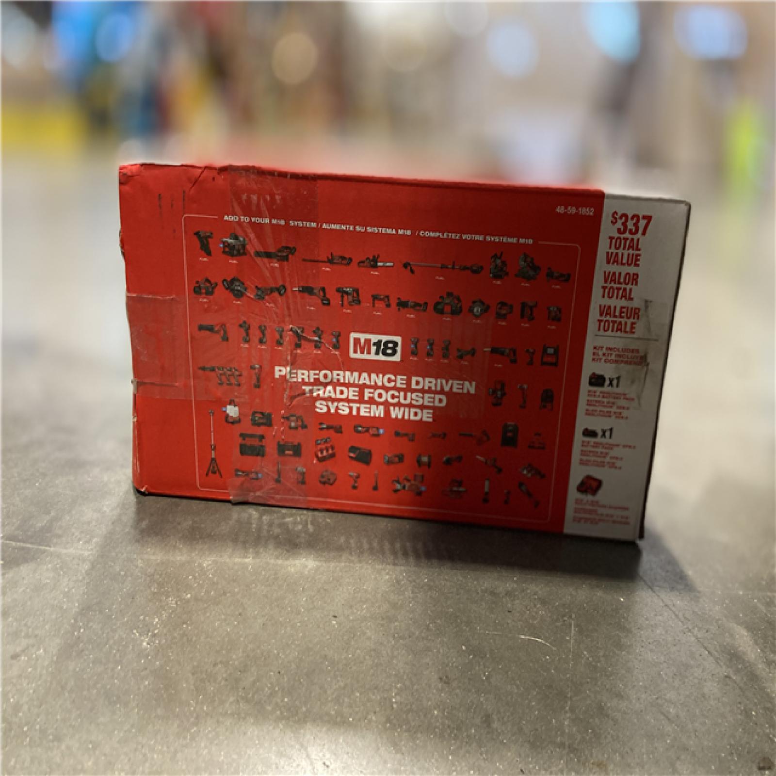 DALLAS LOCATION - Milwaukee M18 18-Volt Lithium-Ion Starter Kit with One 5.0 Ah and One 2.0 Ah Battery and Charger