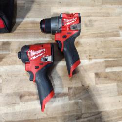 HOUSTON LOCATION - AS-IS Milwaukee  FUEL 12-Volt Lithium-Ion Brushless Cordless Hammer Drill and Impact Driver Combo Kit
