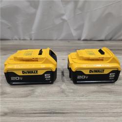 AS-IS DEWALT 20V MAX XR Premium Lithium-Ion 5.0Ah Battery Pack (2 Pack)