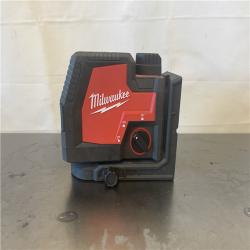 AS-IS- MILWAUKEE 100 ft. REDLITHIUM Lithium-Ion USB Green Rechargeable Cross Line Laser Level (TOOL ONLY)