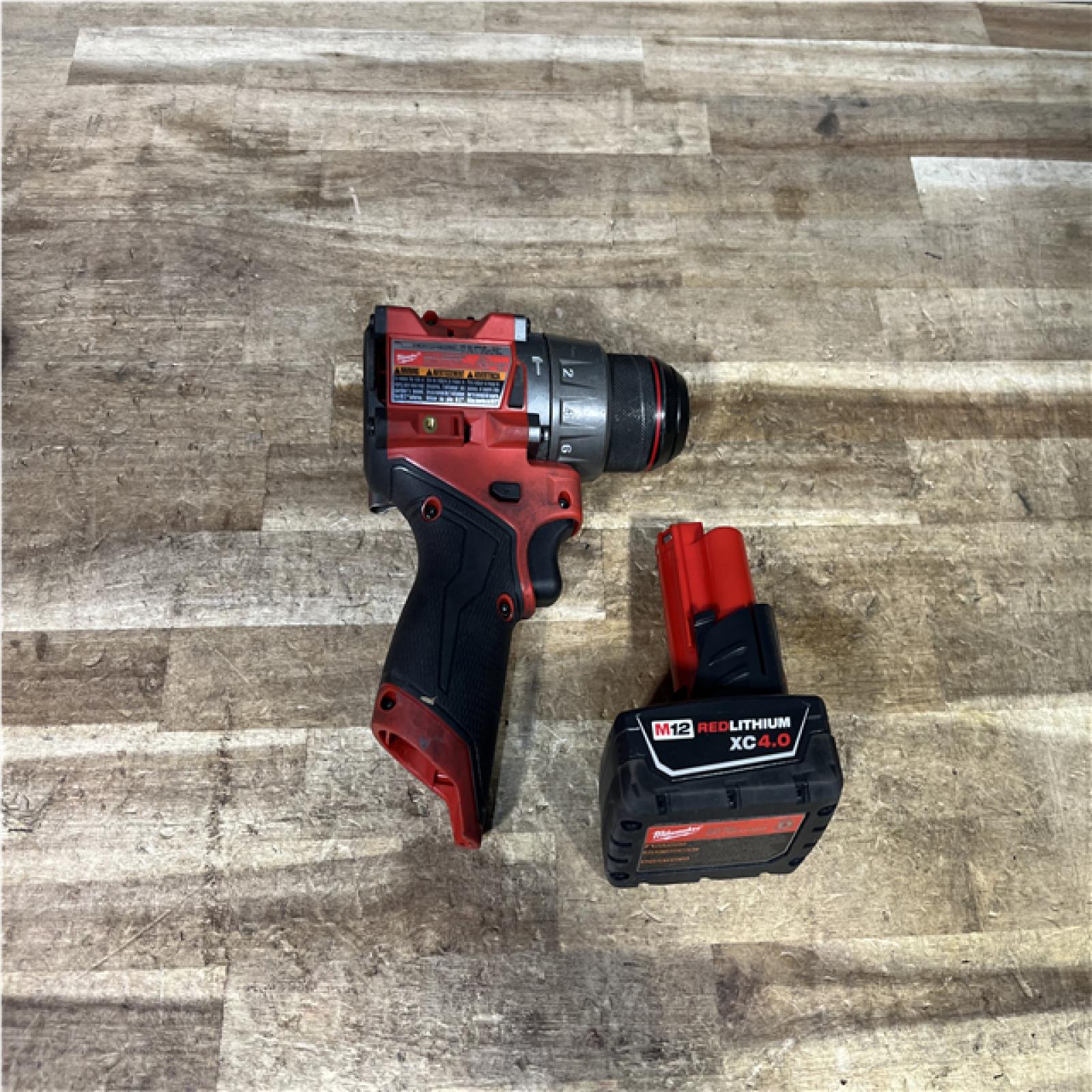Houston Location AS-IS Milwaukee FUEL Hammer Drill Driver and Battery