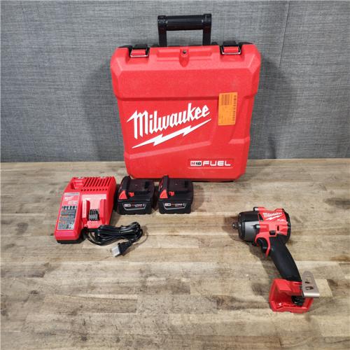HOUSTON LOCATION - AS-IS (APPEARS LIKE NEW) Milwaukee M18 FUEL 1/2 in. Cordless Brushless Mid-Torque Impact Wrench Kit (Battery & Charger)