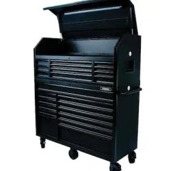 DALLAS LOCATION- NEW!- Husky 56 in. W x 22 in. D Heavy Duty 23-Drawer Rolling Tool Chest and Top Tool Cabinet Set in Matte Black