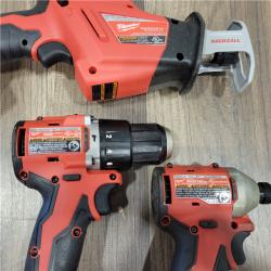 AS-IS Milwaukee M18 18-Volt Lithium-Ion Brushless Cordless Combo Kit (4-Tool) with 2-Batteries, 1-Charger and Tool Bag