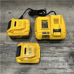 AS-IS DEWALT 20V XR Lithium-Ion Starter Pack with 8.0 Ah and 4.0 Ah Battery Packs and Charger