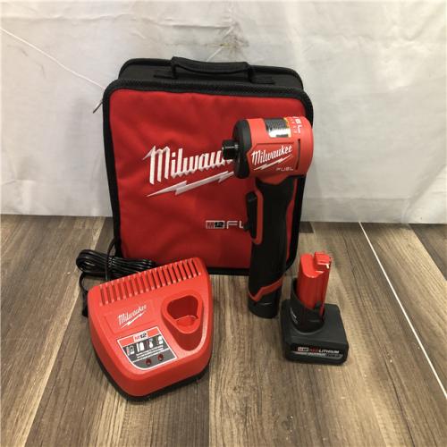 AS-IS Milwaukee  FUEL 12V Lithium-Ion Brushless Cordless 1/4 in. Right Angle Die Grinder Kit