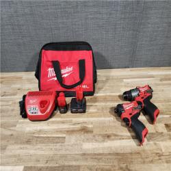 HOUSTON LOCATION - AS-IS (APPEARS LIKE NEW) Milwaukee FUEL 12-Volt Lithium-Ion Brushless Cordless Hammer Drill and Impact Driver Combo Kit