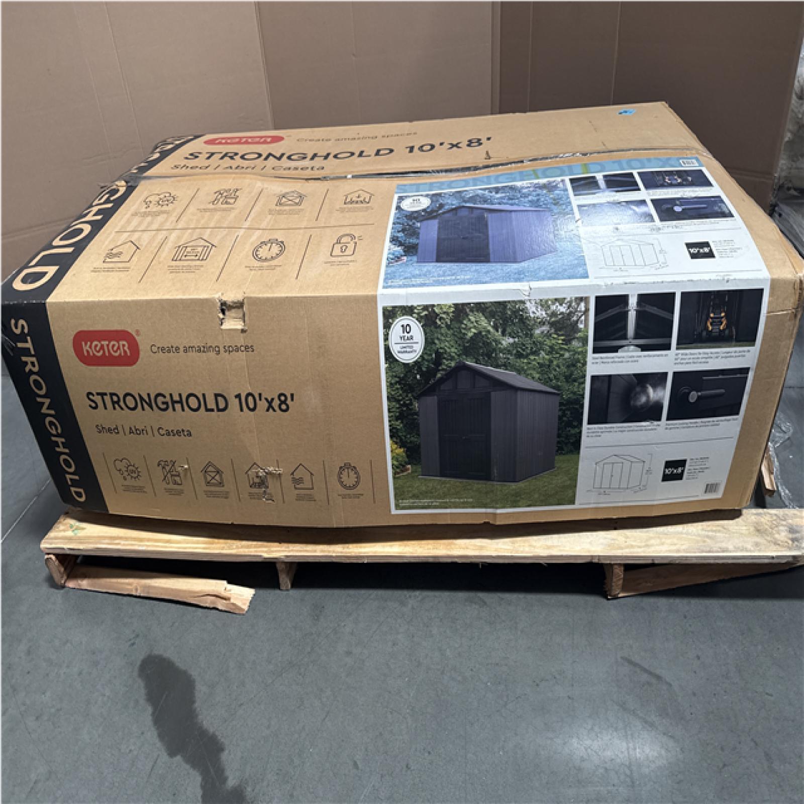 CALIFORNIA AS IS KETER STRONGHOLD 10x8 SHED