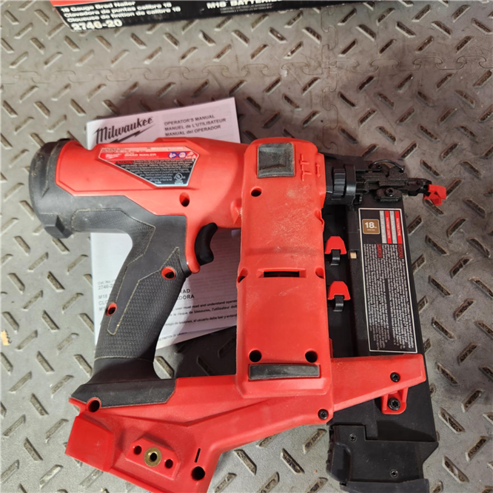Houston Location - AS-IS Milwaukee M18 Fuel 18V Brushless 18-Gauge Brad Nailer 2746-20 (Bare Tool) - Appears IN USED Condition