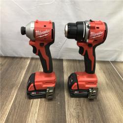 AS-IS Milwaukee 18V Lithium-Ion Brushless Cordless Compact Drill/Impact Combo Kit