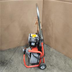Phoenix AS-IS RIDGID K-400 Drain Cleaning Snake Auger Machine  C-45 IW 1/2 in. x 75 ft. Cable inside Drum