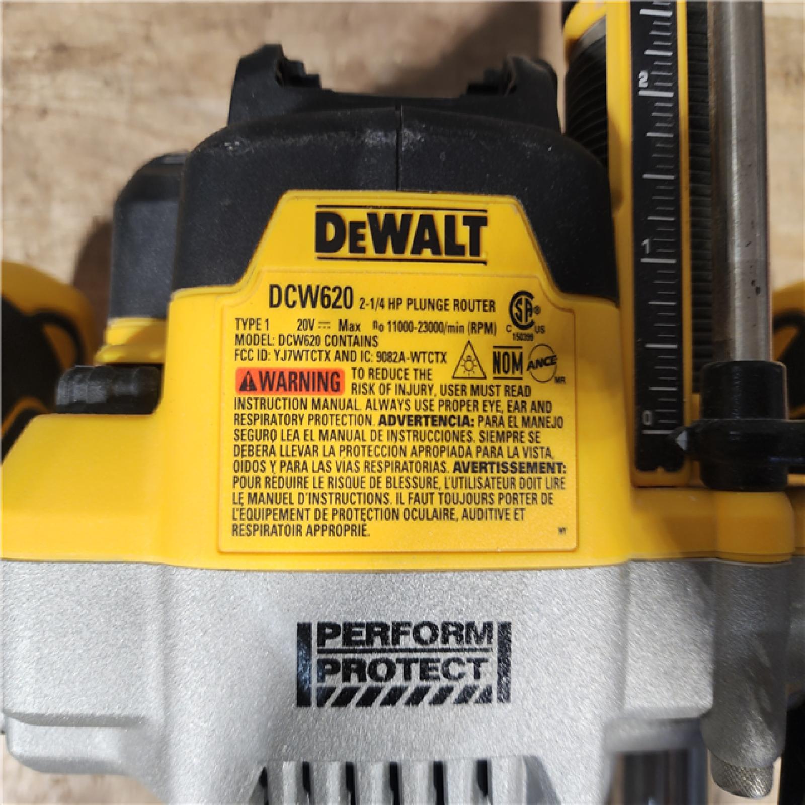 HOUSTON LOCATION - AS - IS DEWALT 20V MAX XR 2-1/4 Peak HP Brushless Cordless Plunge Router (Tool Only)