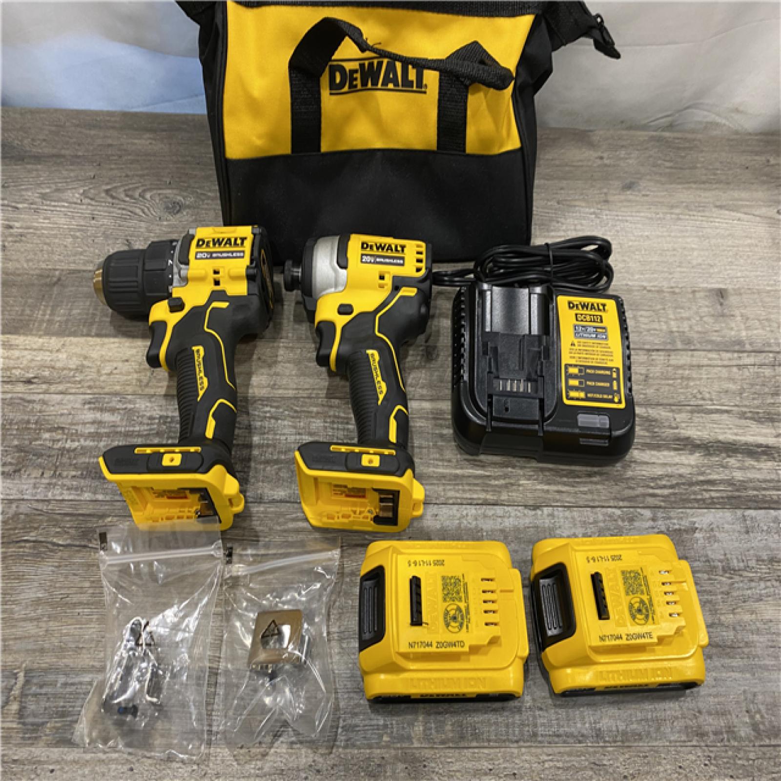 AS-IS DEWALT ATOMIC 20-Volt MAX Lithium-Ion Cordless (2-Tool) Combo Kit