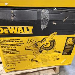 Like New-  DEWALT 12 Double Bevel Sliding Compound Miter Saw