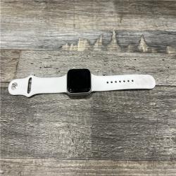 AS-IS  Apple Watch SE (GPS+Cellular, 40mm) - Silver Aluminum Case - White Sport Band