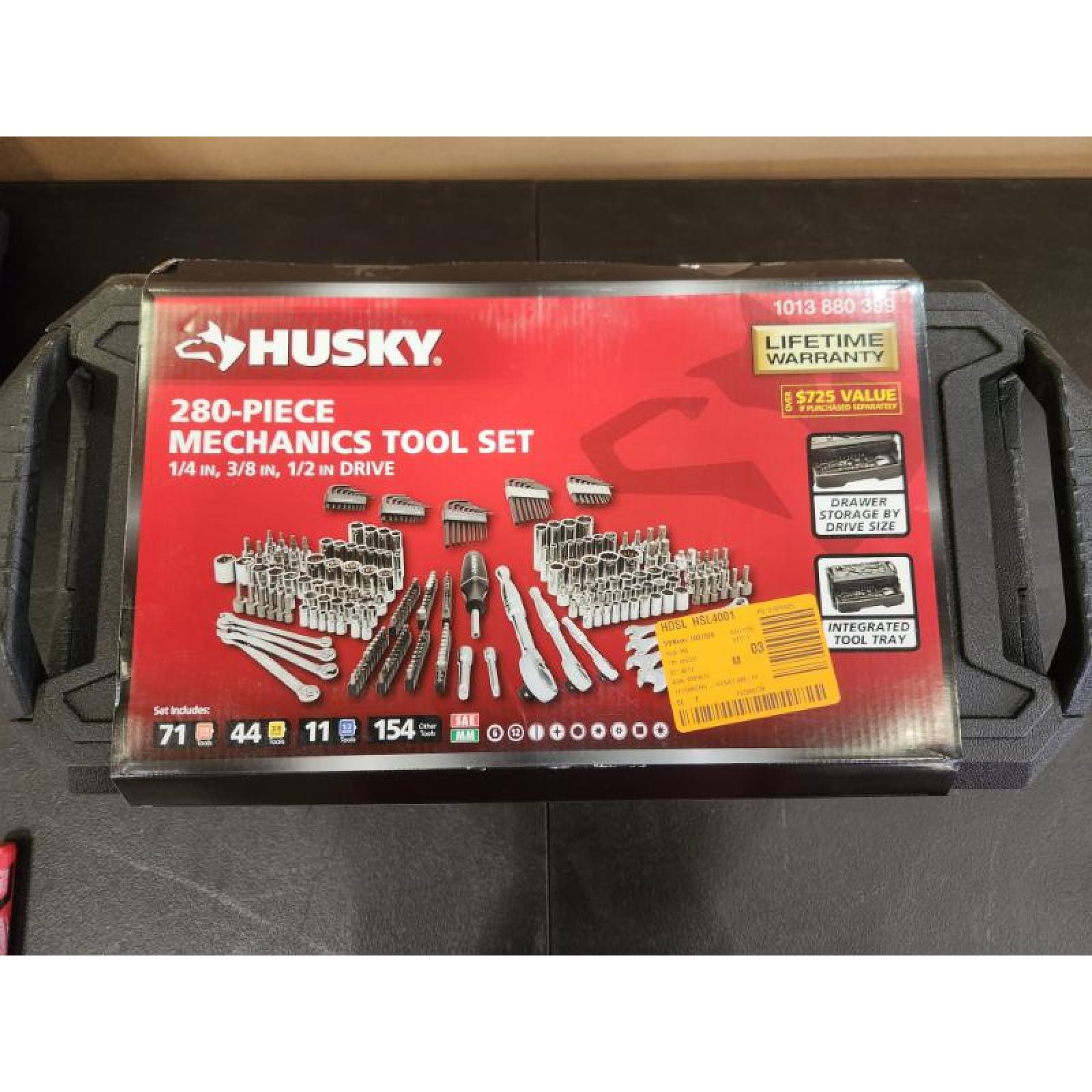 Phoenix NEW Husky 280-Piece SAE/Metric Mechanics Tool Set with Tool Box (SEALED)