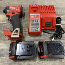 AS-IS Milwaukee FUEL 18V Lithium-Ion Brushless Cordless 1/4 in. Hex Impact Driver Kit