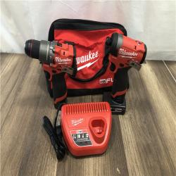 AS-IS Milwaukee FUEL 12-Volt Lithium-Ion Brushless Cordless Hammer Drill and Impact Driver Combo Kit