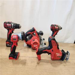 AS-IS- Milwaukee M18 18V Lithium-Ion Cordless 5 Tool Combo Kit