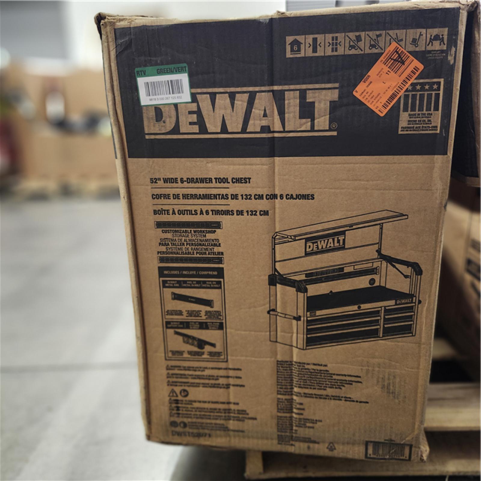 Dallas Location - As-Is  52 in. W x 19 in. D 6-Drawer Top Tool Chest