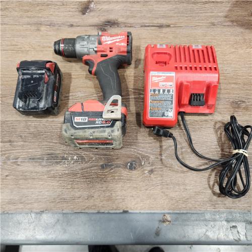 AS-IS Milwaukee M12 FUEL Brushless Cordless 1/2 in. Hammer Drill/ Driver (Tool Only)  Battery & charge included