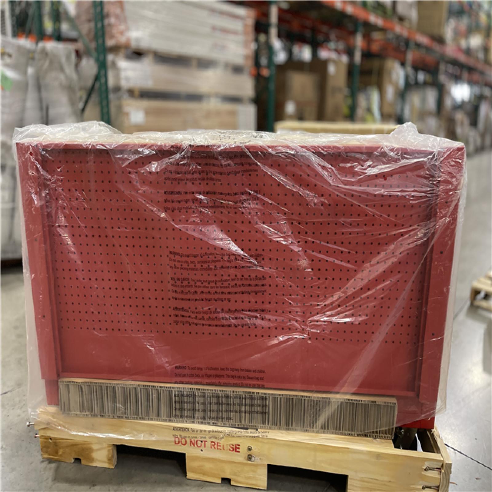 DALLAS LOCATION - Milwaukee 61 in. 11-Drawer/1-Door 22 in. D Mobile Workbench with Sliding Pegboard Back Wall in Red/Black