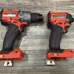 AS-IS Milwaukee FUEL 18V Lithium-Ion Brushless Cordless Hammer Drill and Impact Driver Combo Kit