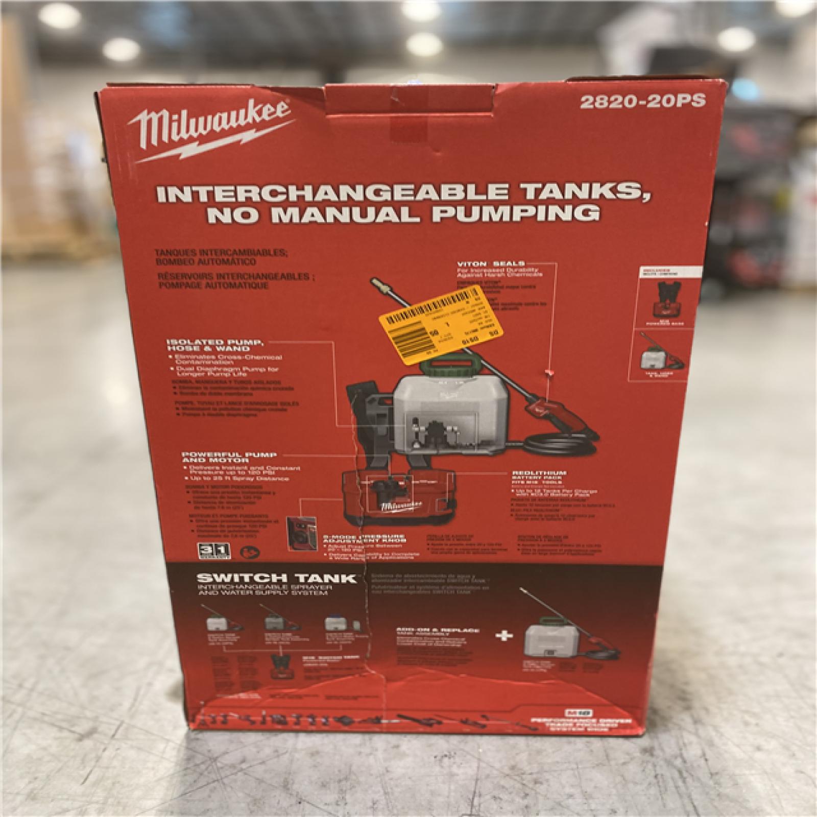 DALLAS LOCATION - Milwaukee M18 18-Volt 4 Gal. Lithium-Ion Cordless Switch Tank Backpack Pesticide Sprayer