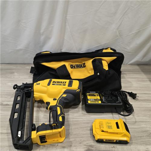AS-IS DeWalt 20V 16 Gauge Cordless Angled Finish Nailer Kit