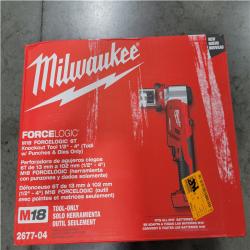 CALIFORNIA AS-IS MILWAUKEE M18 FORCE LOGIC 6T KNOCKOUT TOOL 1/2 W/ PUNCHES & DIES