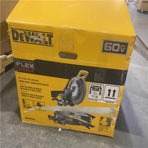 As-Is- DEWALT 60V Lithium-Ion 12 in. Cordless Sliding Miter Saw Kit with 9.0Ah Battery Pack