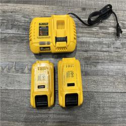 AS-IS DEWALT 20V XR Lithium-Ion Starter Pack with 8.0 Ah and 4.0 Ah Battery Packs and Charger