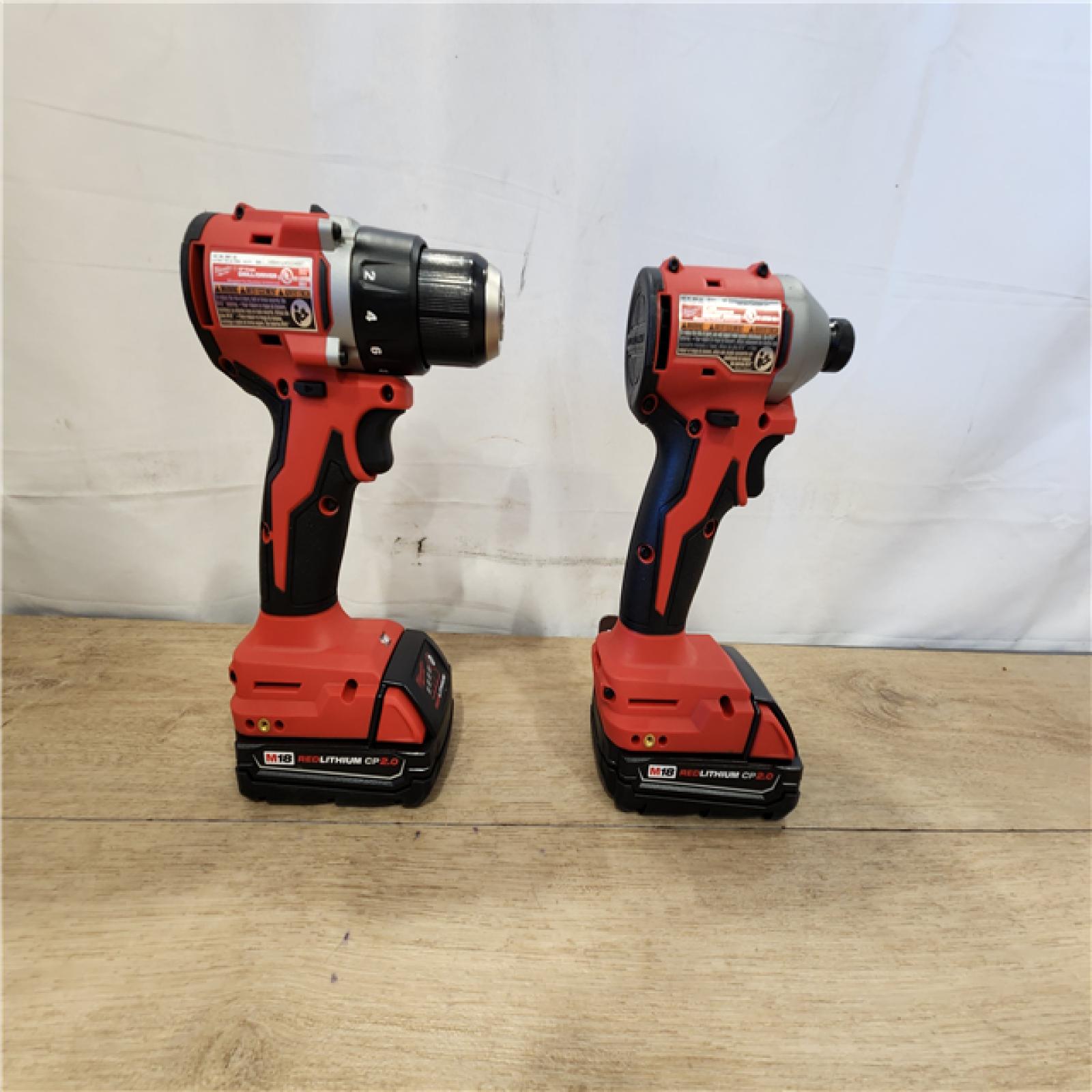 AS-IS - Milwaukee 18V Lithium-Ion Brushless Cordless Compact Drill/Impact Combo Kit