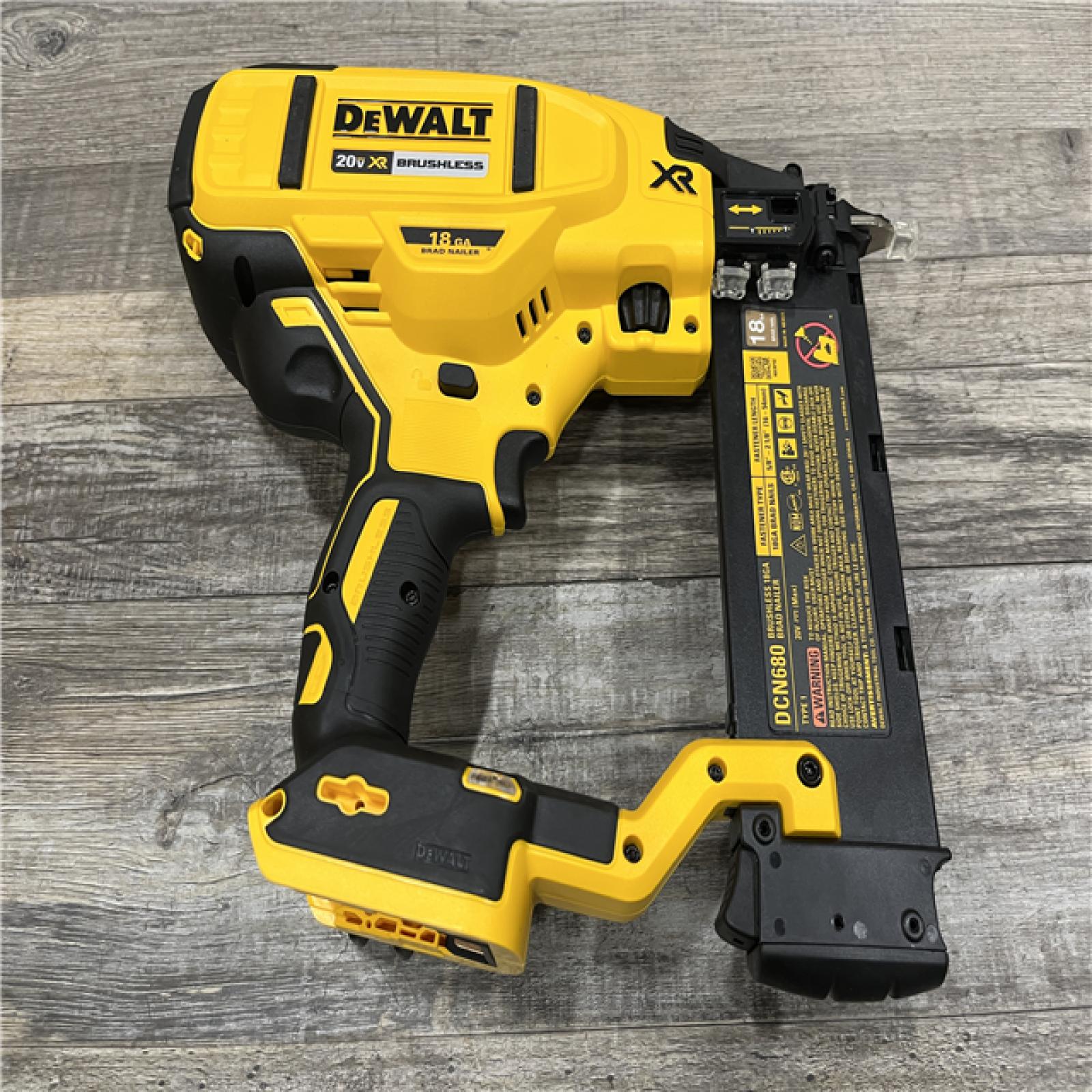 AS-IS DEWALT 20V MAX XR Lithium-Ion Electric Cordless 18-Gauge Brad Nailer (Tool Only)