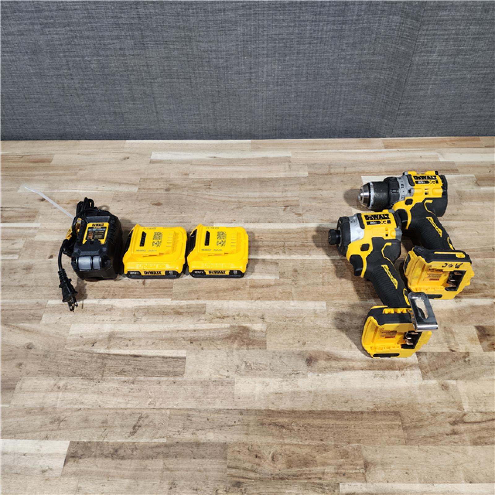 HOUSTON LOCATION - AS-IS DEWALT 2 TOOL COMBO KIT W/ (2) BATTERY & CHARGER