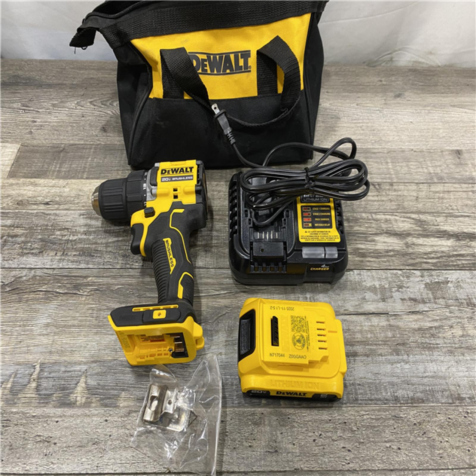 AS-IS DEWALT Atomic 20V Lithium-Ion Cordless Compact 1/2 in. Drill/Driver Kit