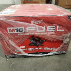 NEW- M18 FUEL 18V Lithium-Ion Brushless Cordless 7-1/4 in. Dual Bevel Sliding Compound Miter Saw Kit W/One 5.0Ah Battery