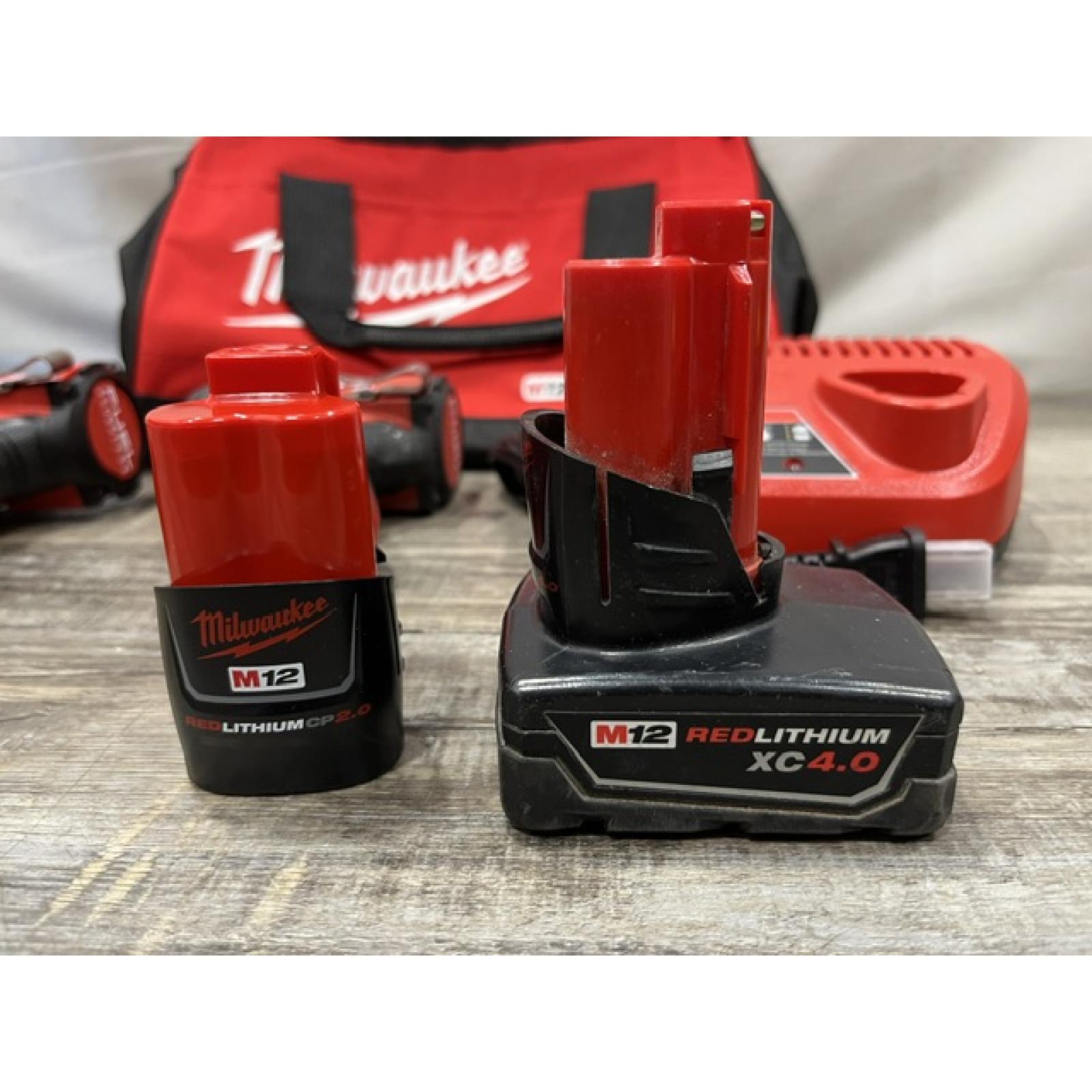 AS-IS Milwaukee FUEL 12-Volt Lithium-Ion Brushless Cordless Hammer Drill and Impact Driver Combo Kit