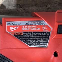 Houston Location AS-IS Milwaukee FUEL 12-Volt Lithium-Ion Brushless Cordless 18-Gauge 1-1/2 in. Compact Brad Nailer (Tool Only)