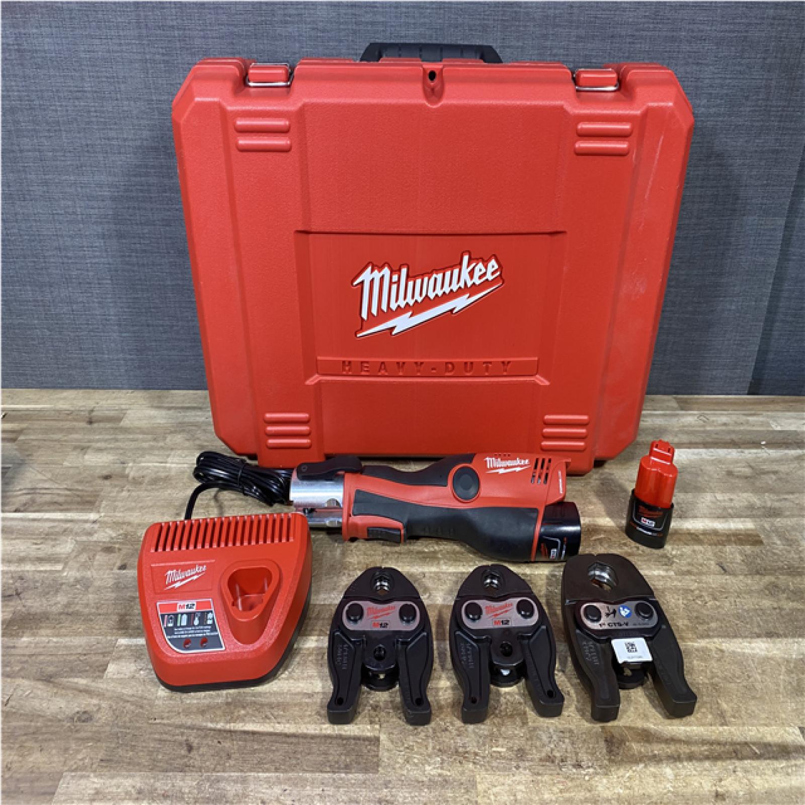 Houston Location AS-IS Milwaukee 12-Volt Lithium-Ion Force Logic Cordless Press Tool Kit