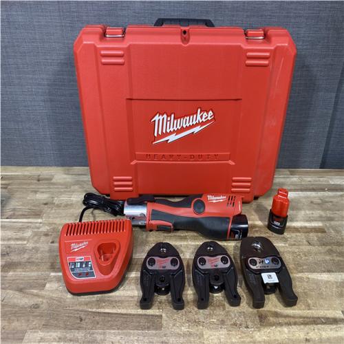 Houston Location AS-IS Milwaukee 12-Volt Lithium-Ion Force Logic Cordless Press Tool Kit