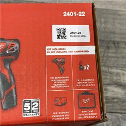 NEW - Milwaukee 12V Lithium-Ion Cordless 1/4 in. Hex Screwdriver Kit